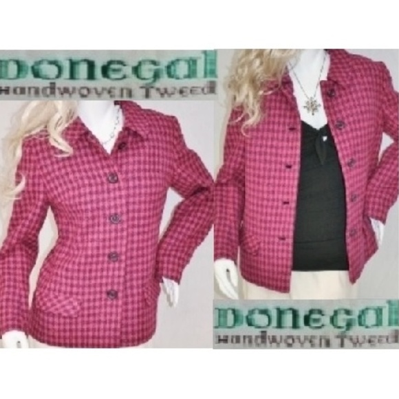 Handwoven Donegal Tweed Dizzy Check Jacket Blazer - Picture 1 of 6